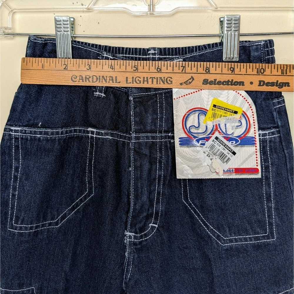 Vintage Joey Fresco 90s Wide‎ Leg Skateboarding Cargo Denim Jeans Youth Size 8